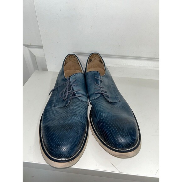 Joseph Abboud Men\'s Blue Leather Oxford Shoe size 13 main image 5